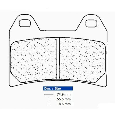 Brzdové destičky BRAKING 784 KC6 - Racing (OEM *AP8113754*)